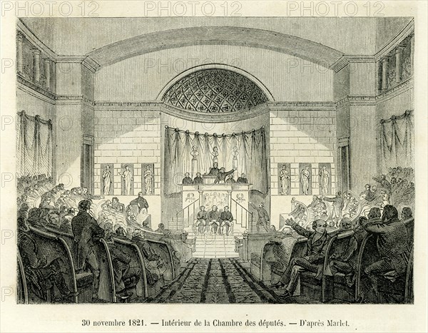 The interior of the Deputies' Chamber, according to Marlet.