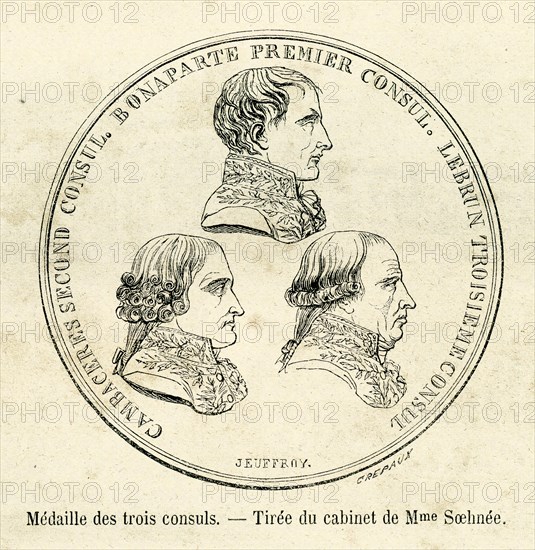 Medal depicting the three consuls.