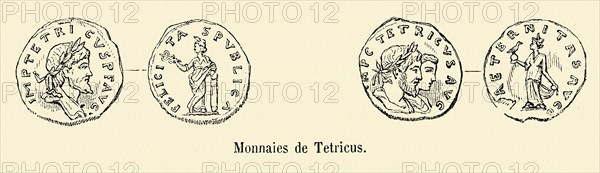 Coin minted under the reign of Tetricus I