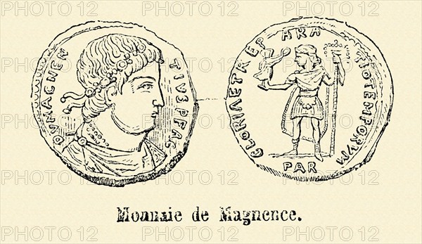 Coin minted under the reign of Magnentius