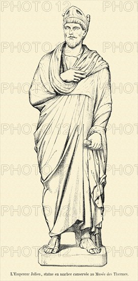 L'empereur Julien, statue en marbre conservée aux Musée des Thermes à Paris