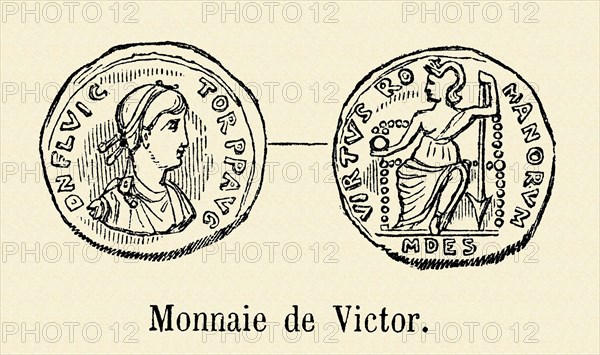 Coin minted under the reign of Flavius Victor