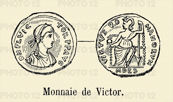 Monnaie frappée sous le règne de Victor