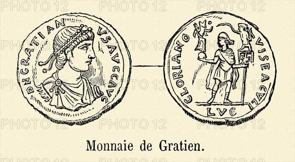 Coin minted under the reign of Gratian