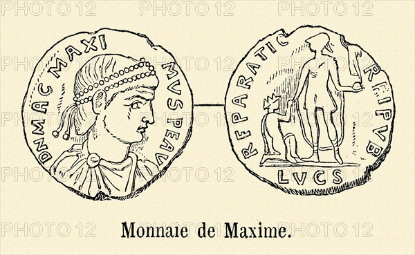 Monnaie frappée sous le règne de Maxime