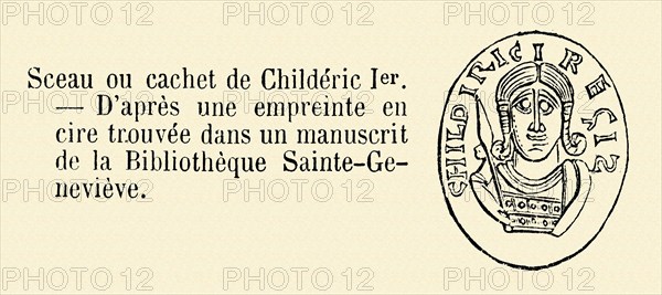 Sceau ou cachet de Childéric 1er.