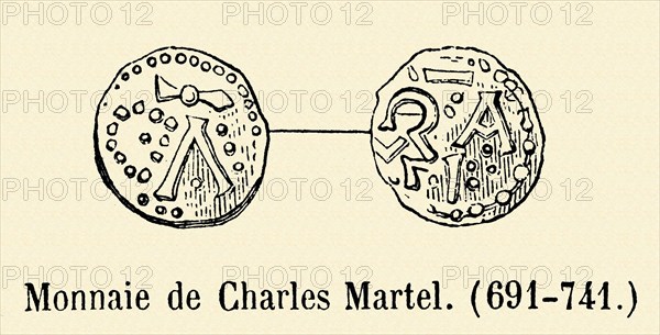 Monnaie de Charles Martel (691-741).