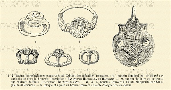 Bijoux mérovingiens.