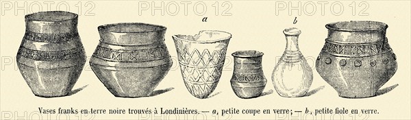 Frankish vases of black soil, found in Londinières.
