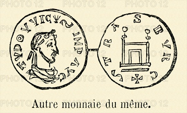 Monnaie de Louis le Pieux ou le Débonnaire.