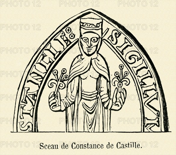 Sceau de Constance de Castille.