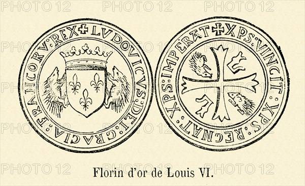 Gold florin (currency) of Louis VI.