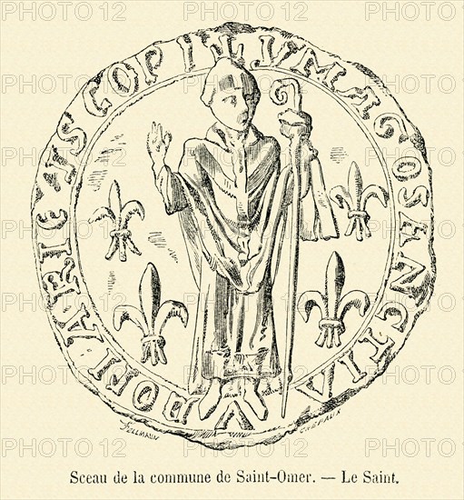 Seal of the commune of Saint-Omer.