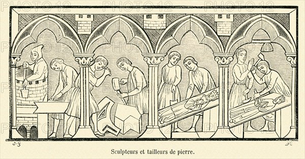 Sculpteurs et tailleurs de pierre.