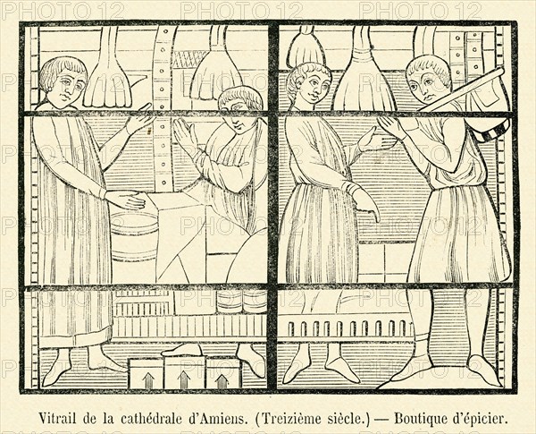 Vitrail de la cathédrale d'Amiens.