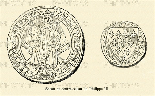 Sceau et contre-sceau de Philippe III.