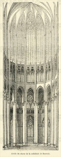 Apse of the choir in the Beauvais Cathedral.
