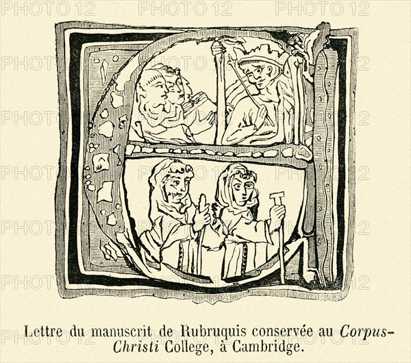 Sample of the Rubruquis manuscript, housed in the Corpus-Christi College, Cambridge.