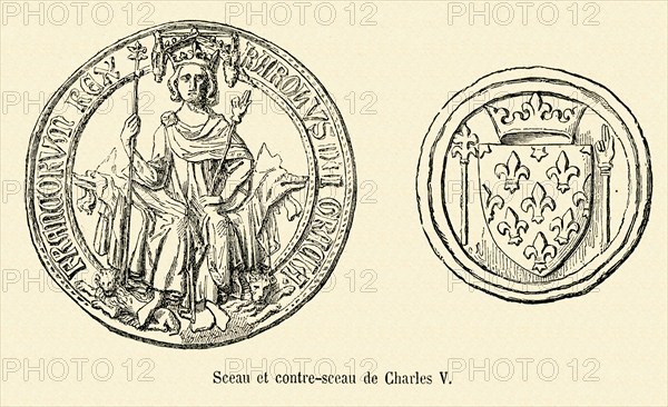 Sceau et contre-sceau de Charles V.