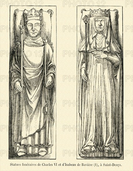 Gisant de Charles VI et d'Isabeau d Bavière.