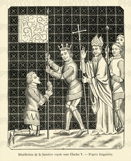 Blessing of the royal banner under Charles V.