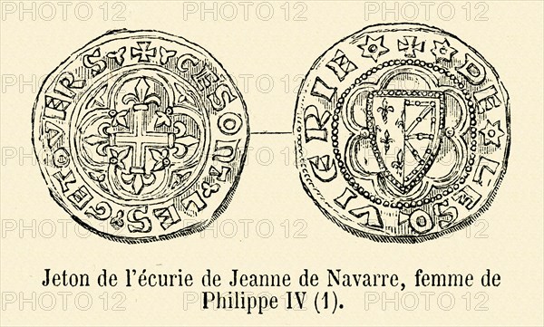 Jeton de l'écurie de Jeanne de Navarre.