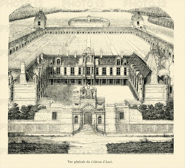 Vue générale du château d'Anet.