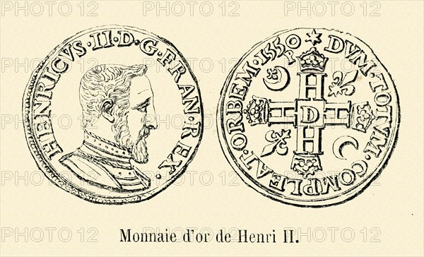 Monnaie d'or de Henri II.