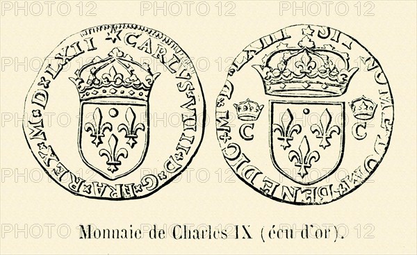 Coin of Charles IX. (Golden écu).