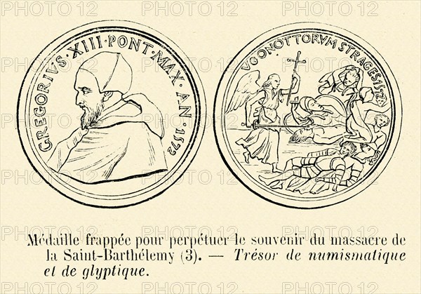 Médaille frappée pour perpétuer le souvenir du massacre de la Saint-Barthélémy.