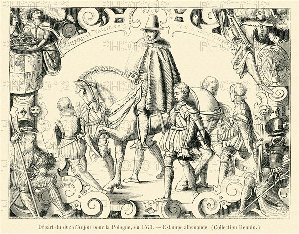 The departure of the Duke of Anjou for Poland in 1573.