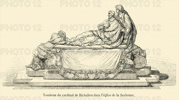 Tombeau du cardinal de Richelieu dans l'église de la Sorbonne.