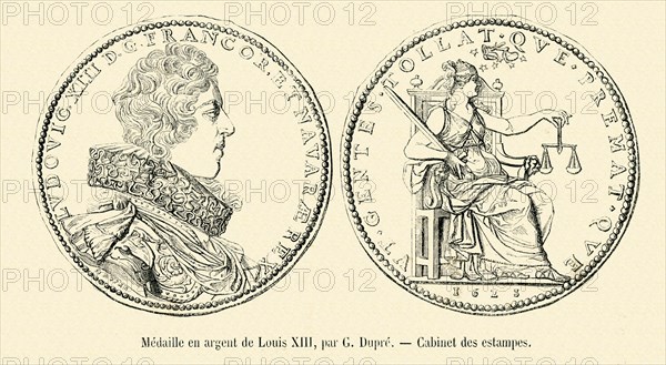 Médaille en argent de Louis XIII, par G. Dupré