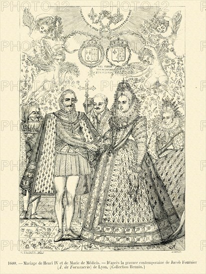 Marriage between Henry IV and Marie de Médicis.