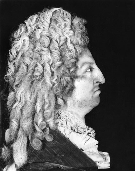 Wax profile model depicting Louis XIV.