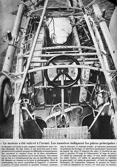 The cabin of a German plane.