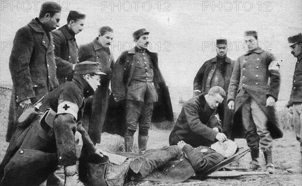 Belgian chaplain on the frontline. Last rites.