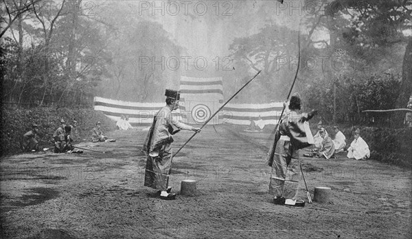 Japan. Feudal masters in national dress