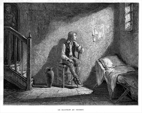 Le Dauphin (Louis XVII) mis au secret dans la prison du Temple.