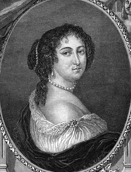 Françoise d’Aubigné, (27 novembre 1635, prison de Niort - 15 avril 1719, Saint-Cyr-l'École), plus connue comme Madame de Maintenon, fut secrètement l'épouse de Louis XIV (1643–1715), roi de France et de Navarre. Gros plan.