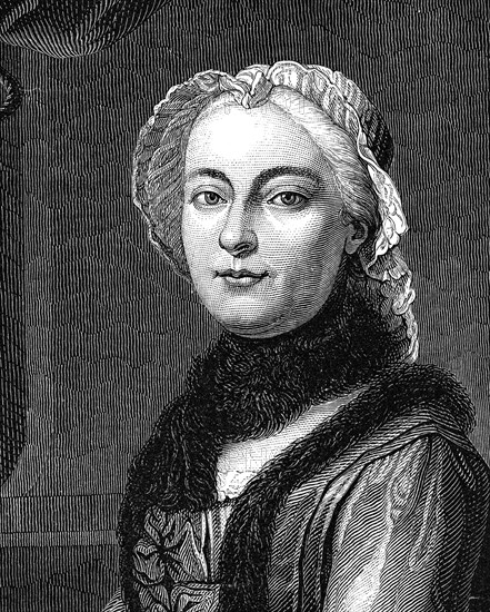 Marie-Thérèse Rodet Geoffrin, née à Paris en 1699 et morte à Paris le 6 octobre 1777, est une salonnière française.
Marie-Thérèse Geoffrin, née Rodet en 1699 à Paris, était une femme d'esprit, issue de la bourgeoisie, sans grande instruction. À côtoyer les personnalités fréquentant le salon de Mme de Tencin, dont elle recueille les hôtes à la mort de cette dernière en 1749, elle forme son esprit.
De 1749 à 1777, elle organise un salon bihebdomadaire, recevant des artistes, des savants, des gens de lettres et philosophes, tels Diderot, Voltaire, d'Alembert.
Elle joue ce rôle d'amie des intellectuels de son temps pendant un quart de siecle. Elle correspond avec le roi de Suède et Catherine II de Russie.
Elle est célèbre pour avoir subventionné une partie de la publication de l'Encyclopédie de Diderot et d'Alembert.
Une des statues décorant l'Hôtel de Ville de Paris est à l'effigie de Mme Geoffrin (coin en bas à droite, façade regardant la Seine). Gros plan.