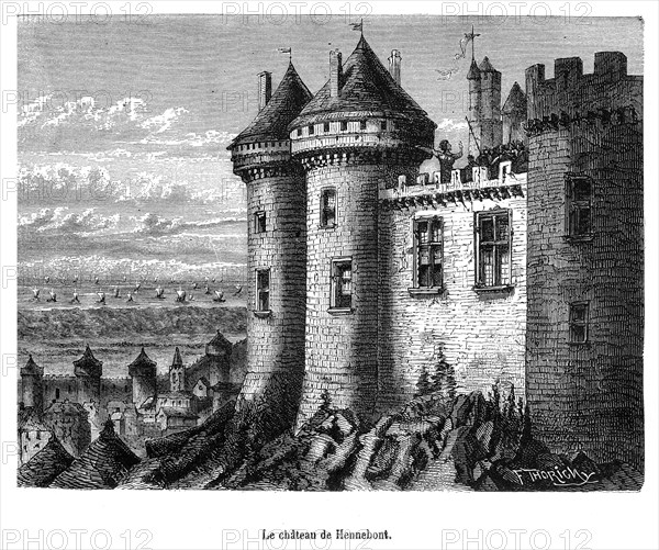 Château de Hennebont. en 1342, pendant la guerre de succession du duché de Bretagne, Charles de Blois assiège les murs de la ville. En l'absence de son mari Jean de Monfort, prisonnier des Français, Jehanne de Flandres organise victorieusement la résistance et vient se réfugier derrière les murs d'Hennebont.
Le XVIe siècle est marqué par la paix et la prospérité pour l'ensemble de la région. C'est au cours de ce siècle que la basilique Notre-Dame-de-Paradis / Itron Varia er Baradoz est bâtie à l'initiative du maréchal-ferrant François Michard et avec l'aide de la population.