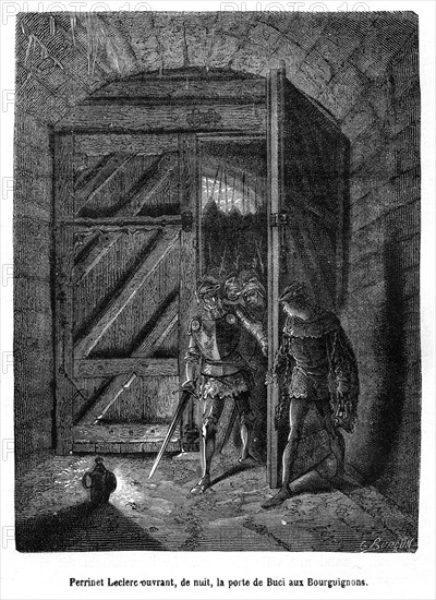 Le 29 mai 1418, grâce à la trahison d'un certain Perrinet Leclerc et au soutien des artisans et des universitaires, Paris est livré à Jean de Villiers de L'Isle-Adam, capitaine d'une troupe de partisans du duc de Bourgogne. Le 12 juin suivant, les Armagnacs sont massacrés par la populace.