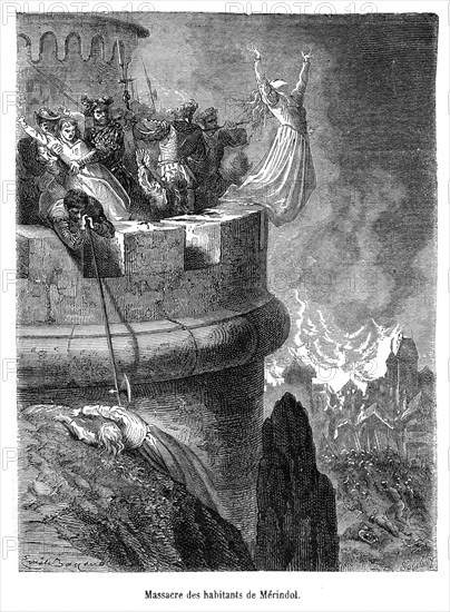 Massacre des habitants de Mérindol. Guerres de religions. En 1540 à nouveau, un juge d’Apt fait arrêter et brûler un meunier protestant de Mérindol (et confisque à son profit son moulin, importante richesse à l’époque). Les vaudois de Mérindol se révoltent, et volent les troupeaux de moutons de la région. Cela entraîne des condamnations, et notamment l’édit de Mérindol (18 novembre 1540), qui condamne 19 habitants au bûcher, et le village à être rasé. Après plusieurs ambassades du village, grâces et délais accordés par le roi pour qu’ils abjurent leur hérésie, la grâce est refusée le 1er janvier 1545. Le village est entièrement brûlé le 18 avril 1545, et les habitants qui sont capturés, vaudois convertis au calvinisme, massacrés.