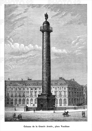 Paris. Place Vendôme. Colonne de la Grande Armée.