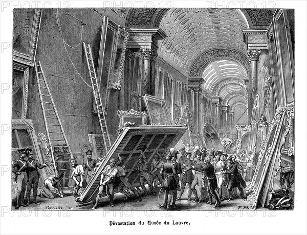 1815. Dévastation du musée du Louvre. Quand Jean-François-Casimir Delavigne, vit le musée du Louvre dévasté par les envahisseurs étrangers, nos statues emportées comme butins de guerre, il protesta avec éloquence contre ces abus de la victoire et adressa de touchants adieux à ces merveilles des arts. Comme citoyen, il rappela fièrement aux étrangers que s’ils pouvaient emporter des statues, ils n’emporteraient pas nos titres de gloire.