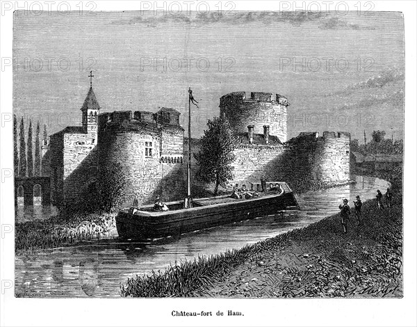 Château-fort de Ham. Le château, ou fort, ou forteresse de Ham est un château-fort situé à Ham (Somme), en Picardie, aux portes de l'Île-de-France.