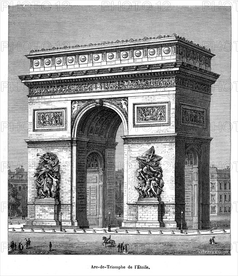 Arc-de-Triomphe. Place de l'Etoile (Charles-de-Gaulle). La place Charles-de-Gaulle, anciennement place de l’Étoile, est située à Paris, à la limite de plusieurs arrondissements. Encore très connue sous son ancien nom, elle est devenue officiellement la place Charles-de-Gaulle après la mort de Charles de Gaulle, le 13 novembre 1970. Au centre de cette place, se trouve l'Arc de Triomphe.