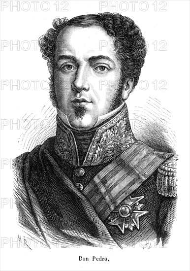 Don Pedro. Pierre Ier, empereur du Brésil (1822–1831), Pierre IV, roi de Portugal et des Algarves (1826–1826), est né dans la chambre dite salle Don Quichotte du palais de Queluz, près de Lisbonne, le 12 octobre 1798, et décédé au même endroit le 24 septembre 1834. Son nom complet est Pedro de Alcântara Francisco António João Carlos Xavier de Paula Miguel Rafael Joaquim José Gonzaga Pascoal Cipriano Serafim de Bragança e Bourbon.