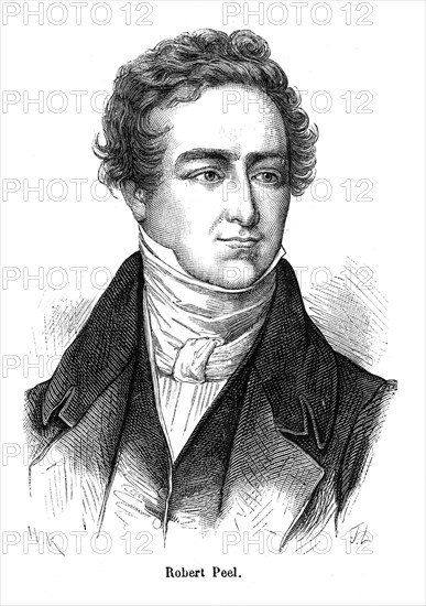 Portrait of Lord Robert Peel who was an english politician